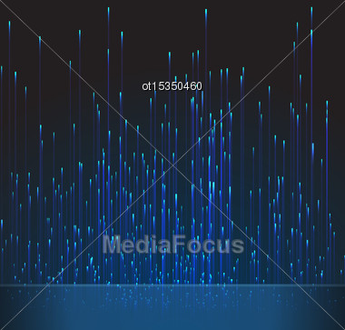 Abstract Background Fiber Optic Trace Blue Signal - Vector Stock Photo