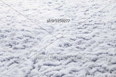 Clouds Background, View From The Airplane Stock Photo