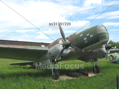 Moscow, Monino, Russia, The Plane Of War An A Parking Stock Photo