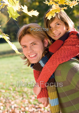 Teenage Brother and Little Sister Stock Photo