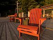 Stock Photo : Lake Superior Stock Photography: Adirondack Chairs On A Dock, Lake Of The Woods, Ontario, Canada