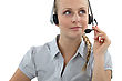 Stock Photo : Friendly Stock Photo: Blond Call-center Agent