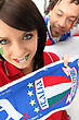 Stock Photo : Italy Stock Photo: Couple Supporting The Italian Soccer Team