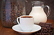 cup of coffee, milk and chocolate