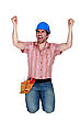 Stock Photo : Celebrate Stock Photography: Excited Fan Cheering On His Team