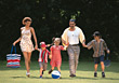 Family with Kids Outdoors