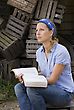 Stock Photo : Adults Mid Stock Photo: Female Missionary With Open Bible