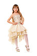 Stock Photo : Serious Stock Photography: Pretty Little Girl In A Beige Dress.