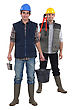 Two Constructions Workers Stood Together