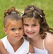Stock Photo : Friends Stock Photography: Two Little Friends at a Wedding